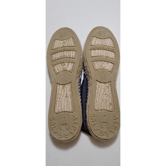 ALPARGATAS AZUL TELA JEAN AZUL COCIDAS A MANO TALLA 41 HECHAS EN ESPAÑA - Picture 2 of 3